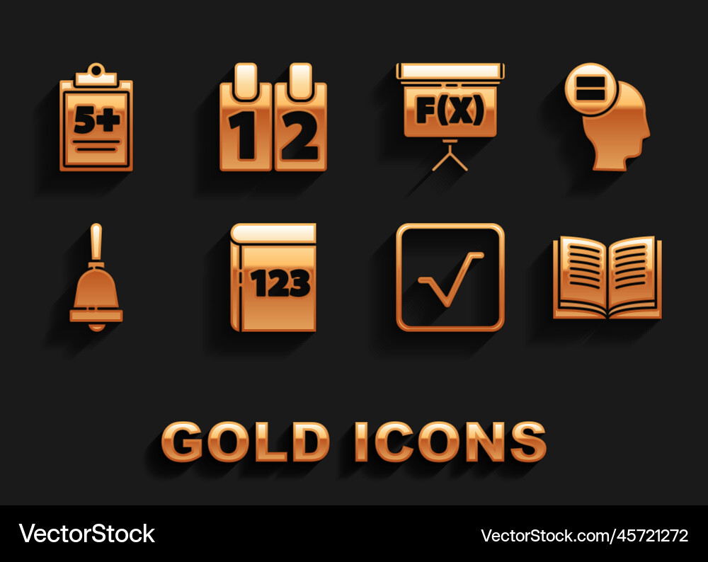 Set book with word mathematics calculation open Set book with word mathematics calculation open vector image