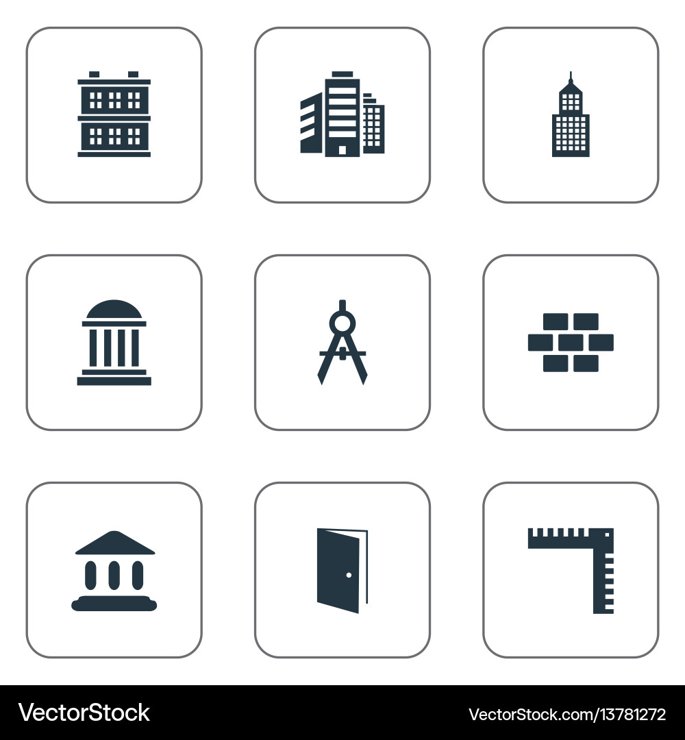 Set of simple structure icons Vector Image