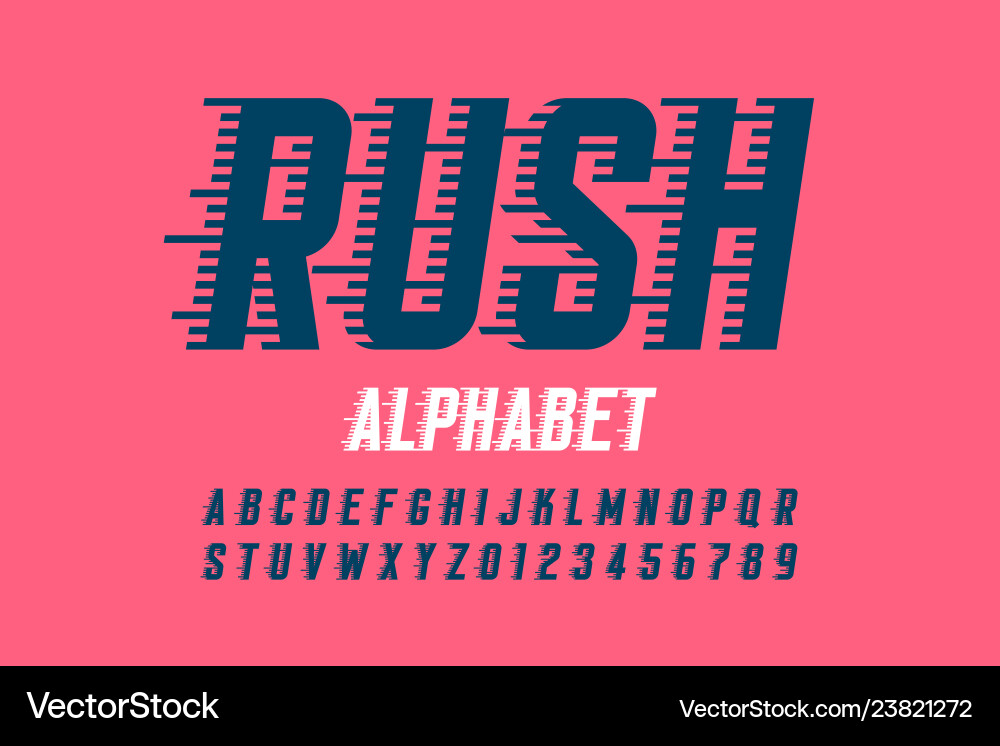 Speed Font - Dynamic Movement vector image