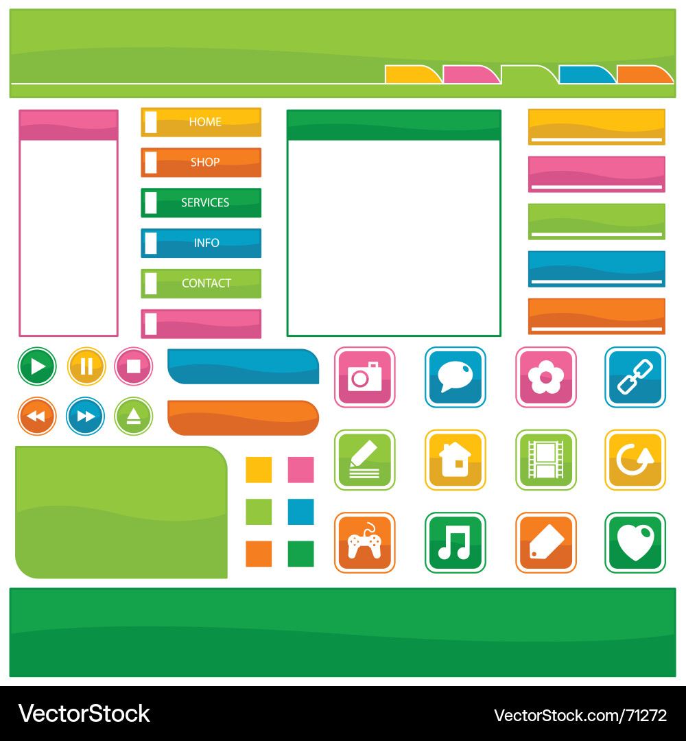 Website Elements Collection vector image