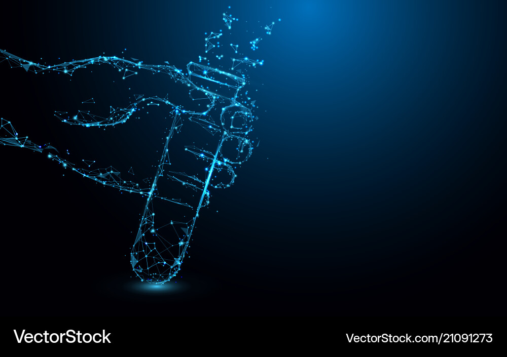 Abstract Test Tubes & Particle Lines vector image