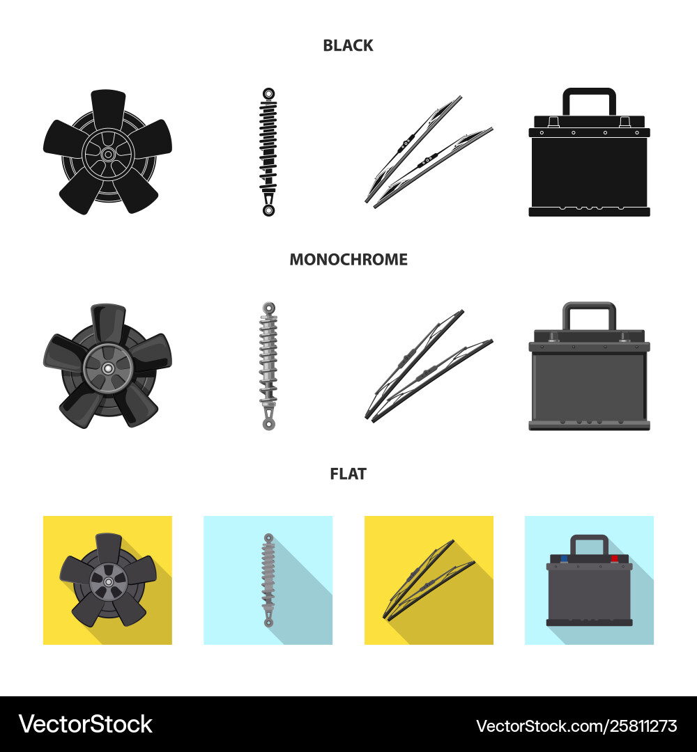 Design auto and part icon set Design auto and part icon set Vector Image