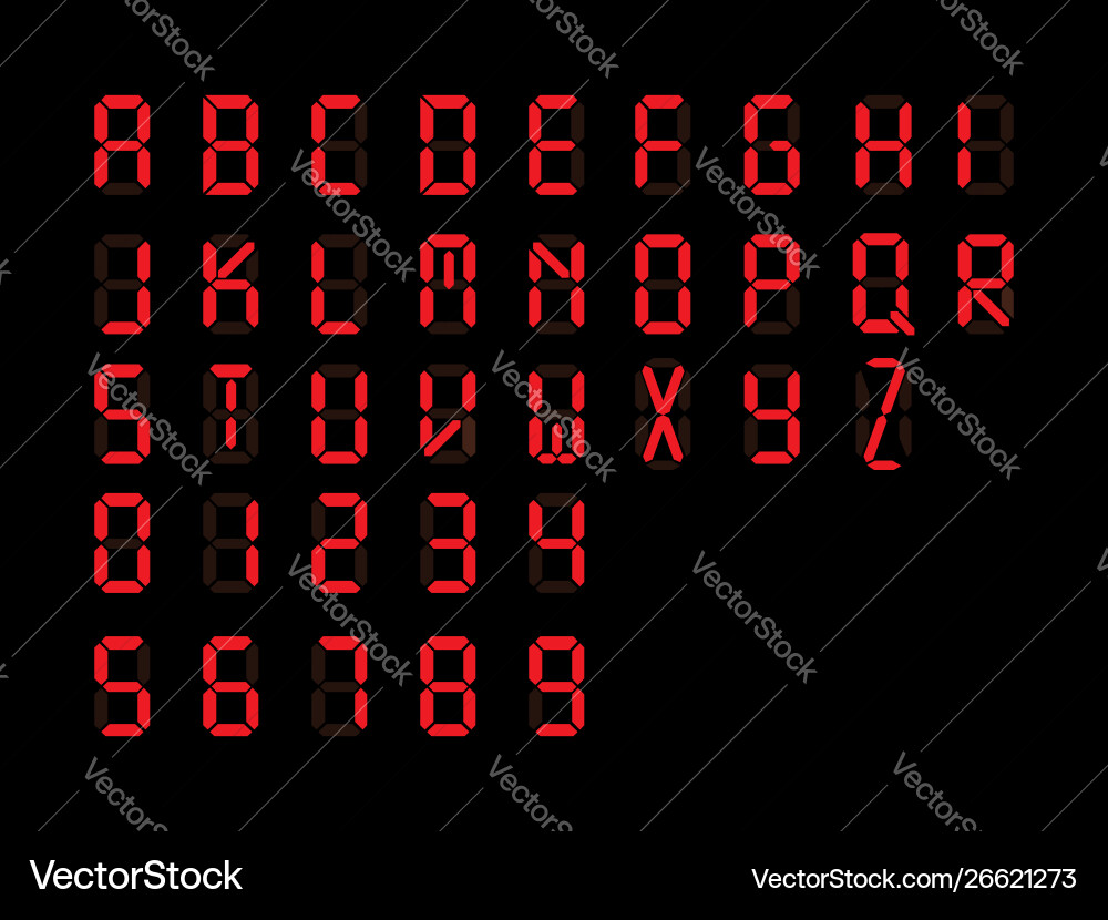 Digital Alarm Clock Display vector image