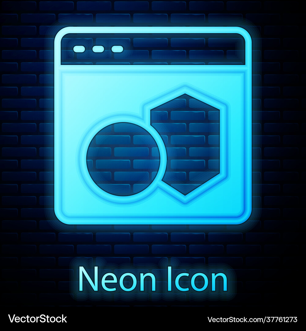 Glowing neon software web developer programming Glowing neon software web developer programming Vector Image