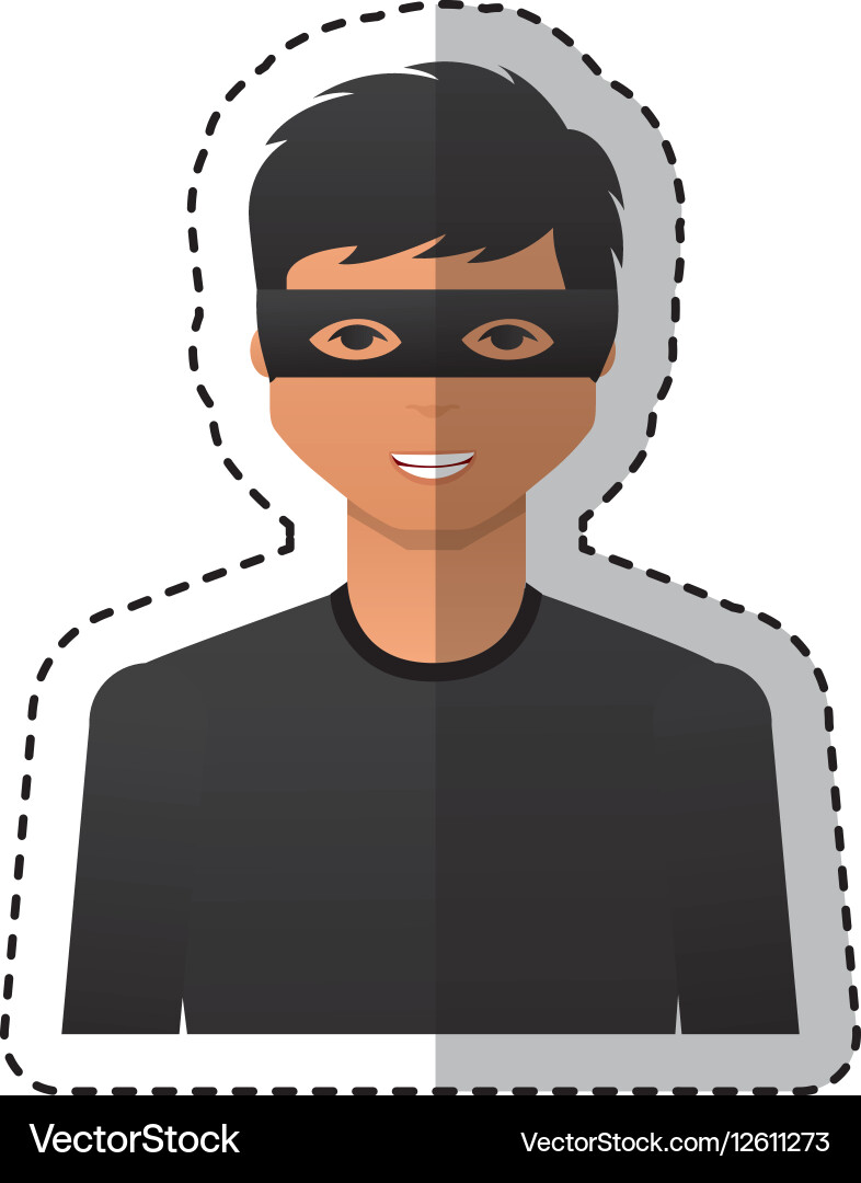 Hacker avatar character isolated icon Vector Image