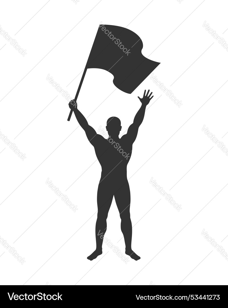 Man with flag Man with flag vector image