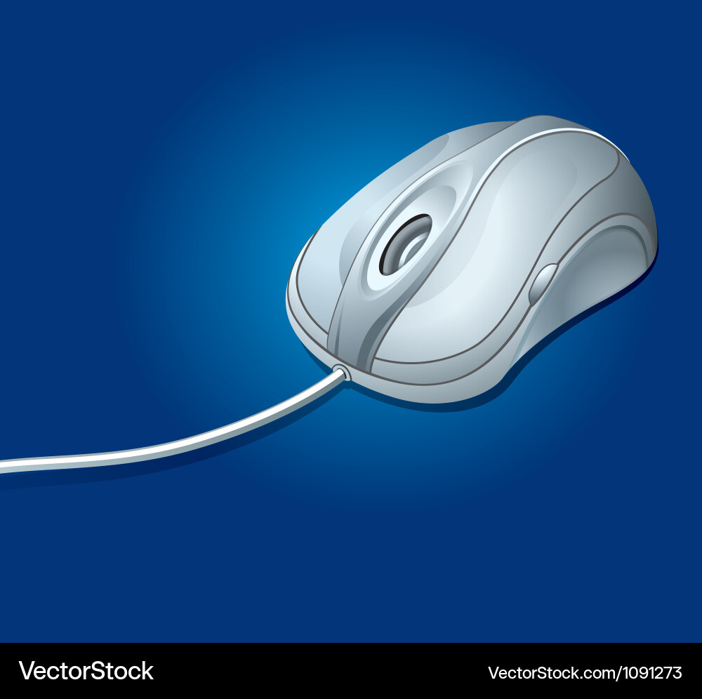 Modern Computer Mouse with Cord vector image