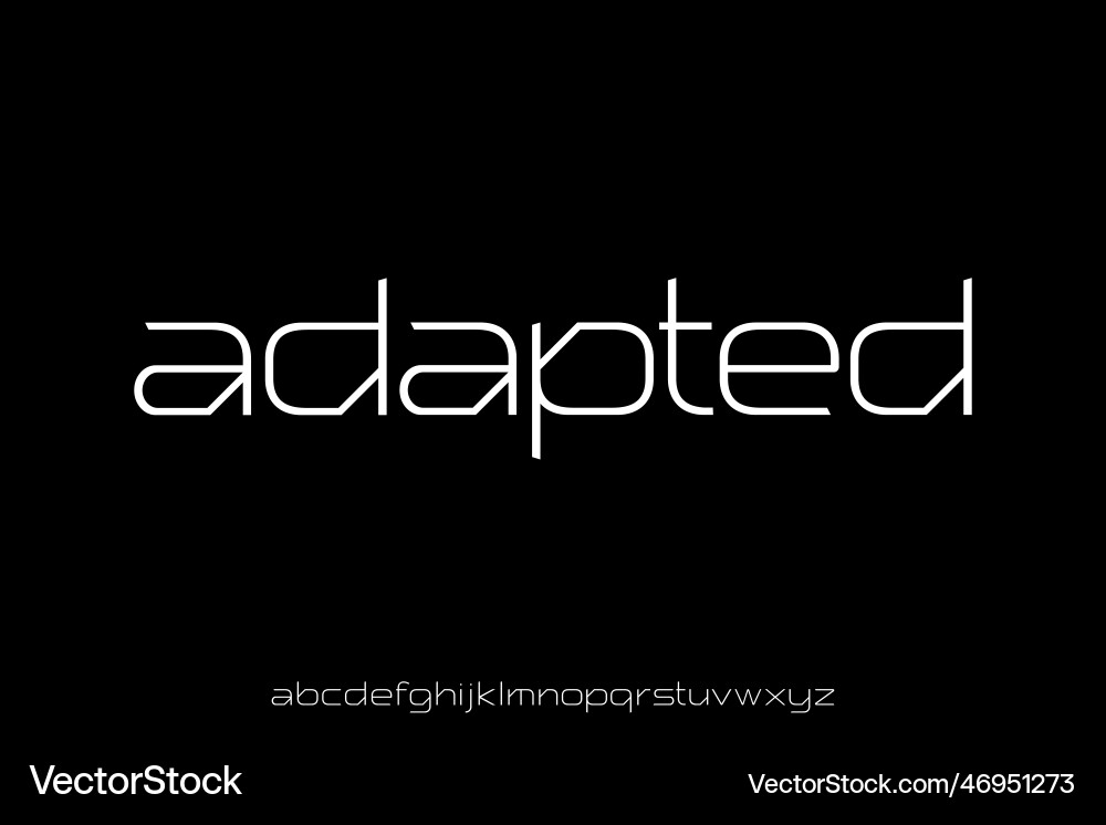Modern futuristic lowercase display font vector image