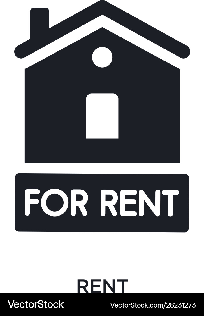 Rent isolated icon simple element from real vector image