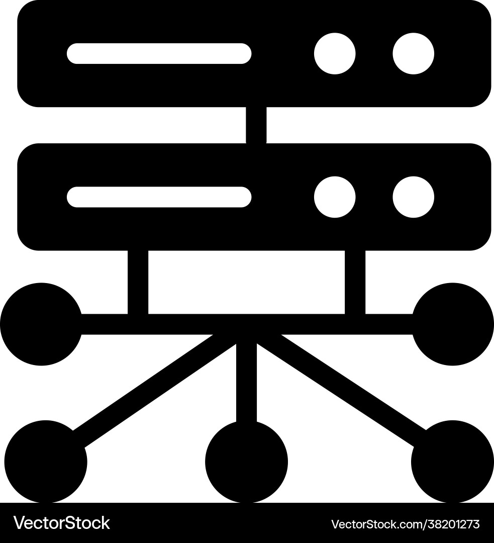 Server connection vector image