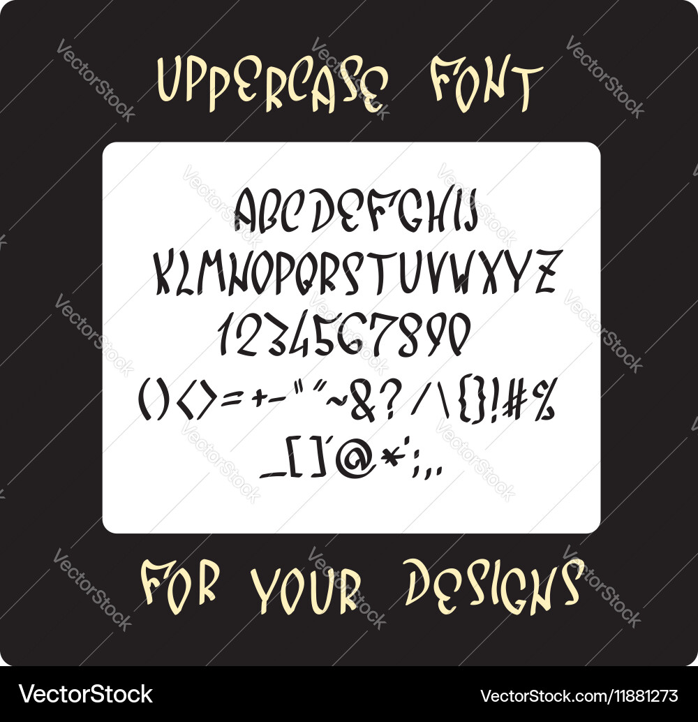 Uppercase font design Vector Image