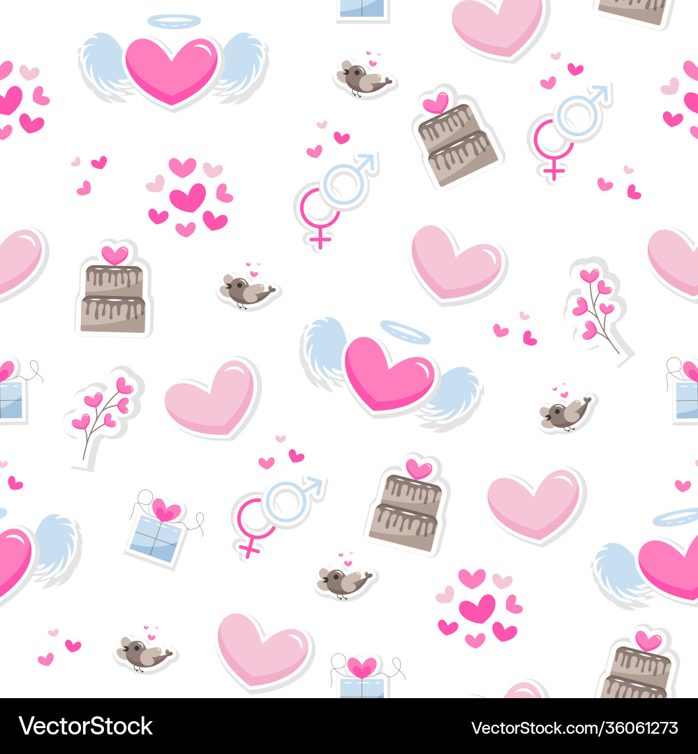 Valentine s day abstract background pattern Vector Image