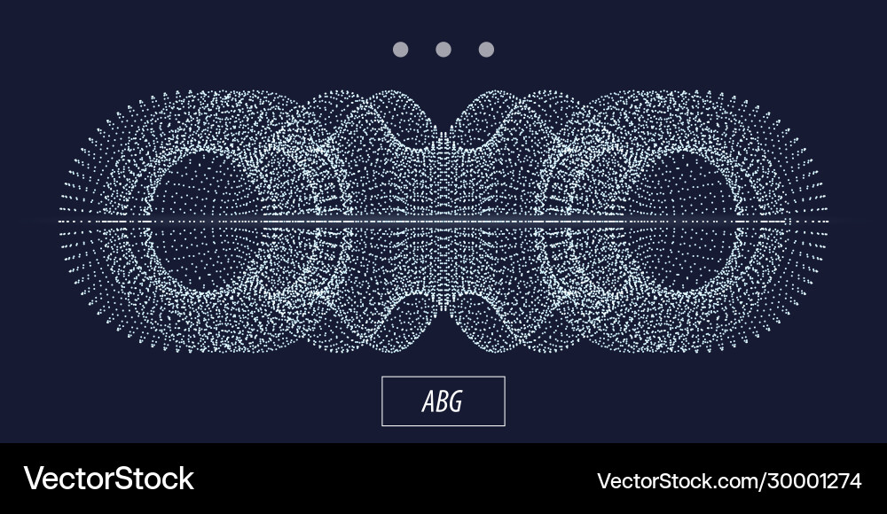 3D Particle System - Abstract Technology vector image