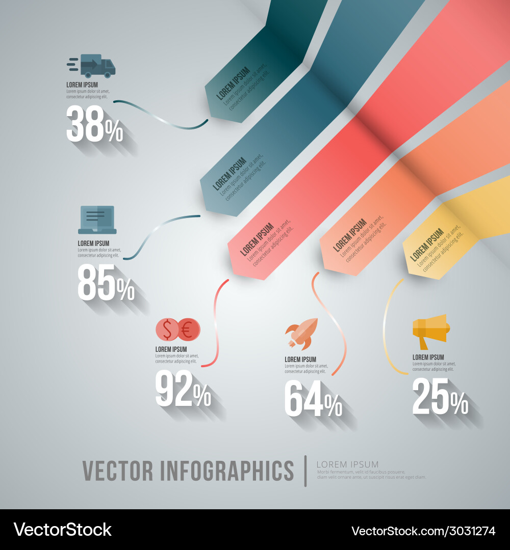 Abstract infographic design workflow layout Vector Image