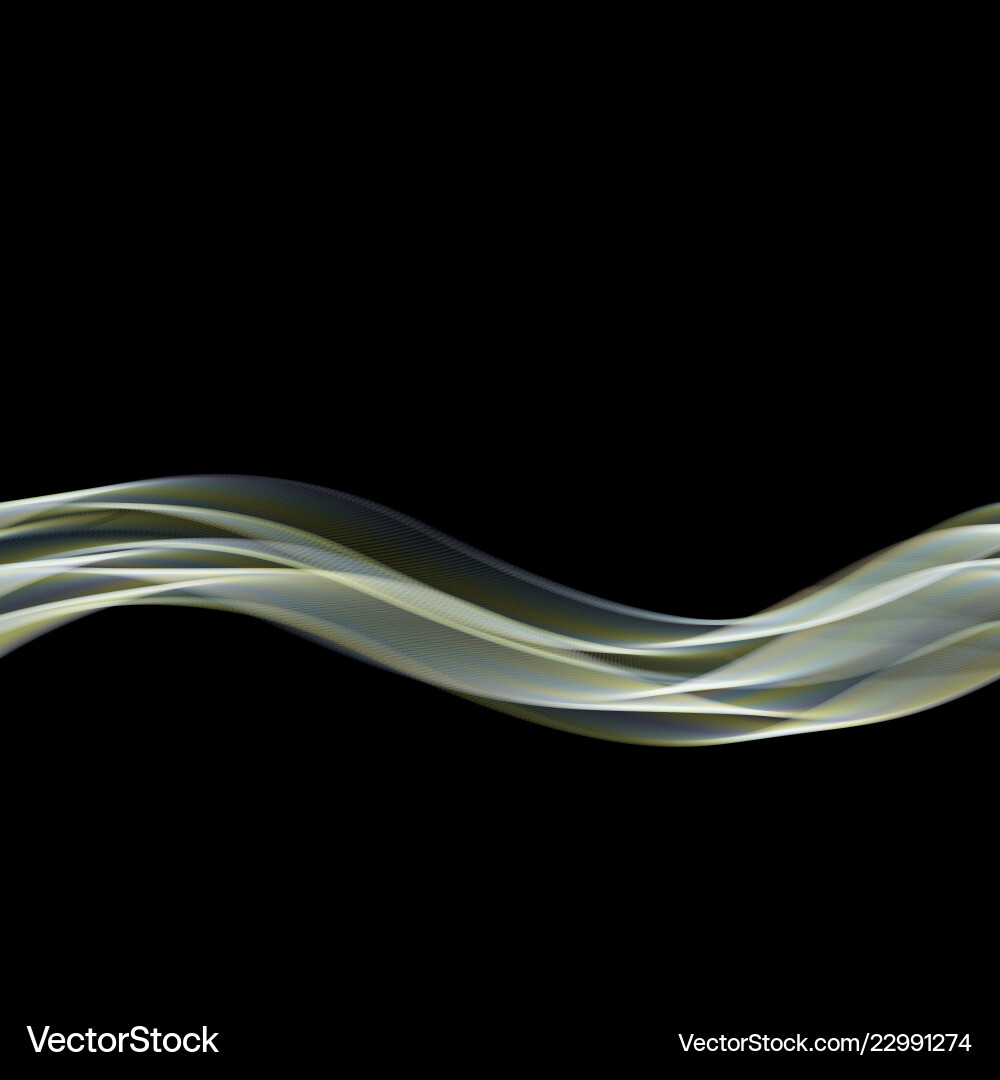 Abstract shine waves in black background Abstract shine waves in black background vector image