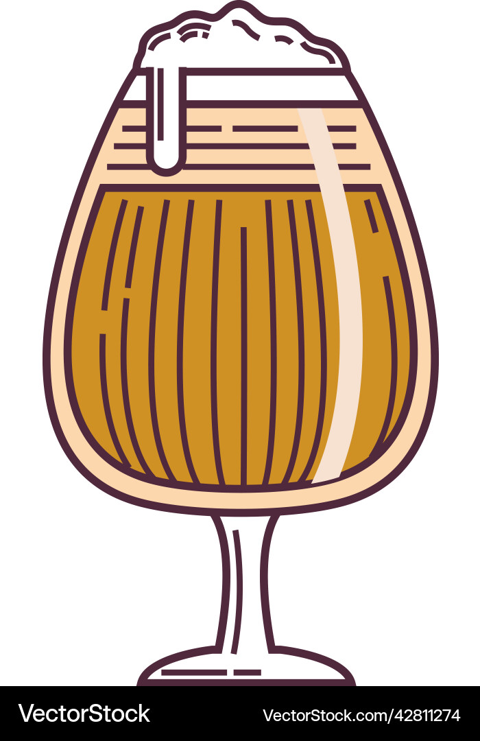 Beer Glass Drink Royalty Free Vector Image Vectorstock