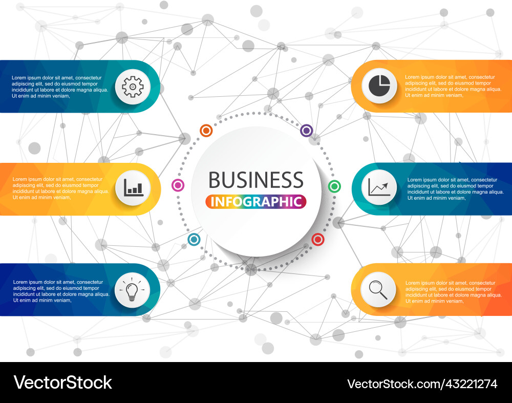 Business data visualization process chart Vector Image