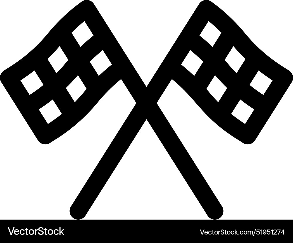 Checkered flag icon thin linear style design Checkered flag icon thin linear style design vector image