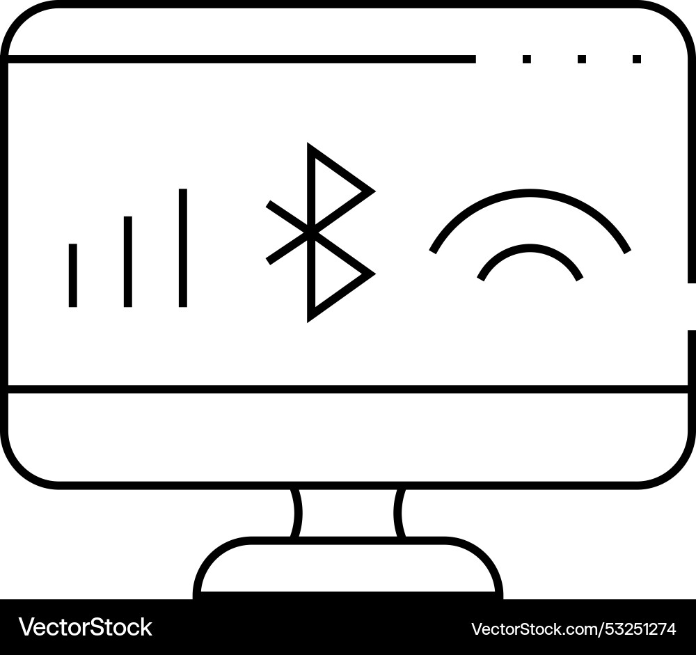 Connection operating system line icon Connection operating system line icon vector image