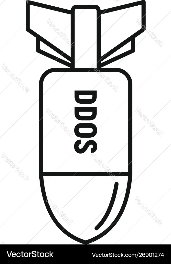 DDoS Hacker Bomb Icon vector image