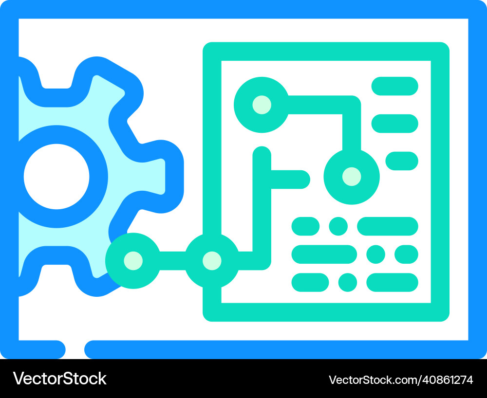 Engineering processing color icon Engineering processing color icon Vector Image