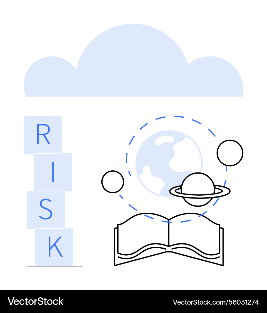 Exploring knowledge risk and global concepts Exploring knowledge risk and global concepts Vector Image