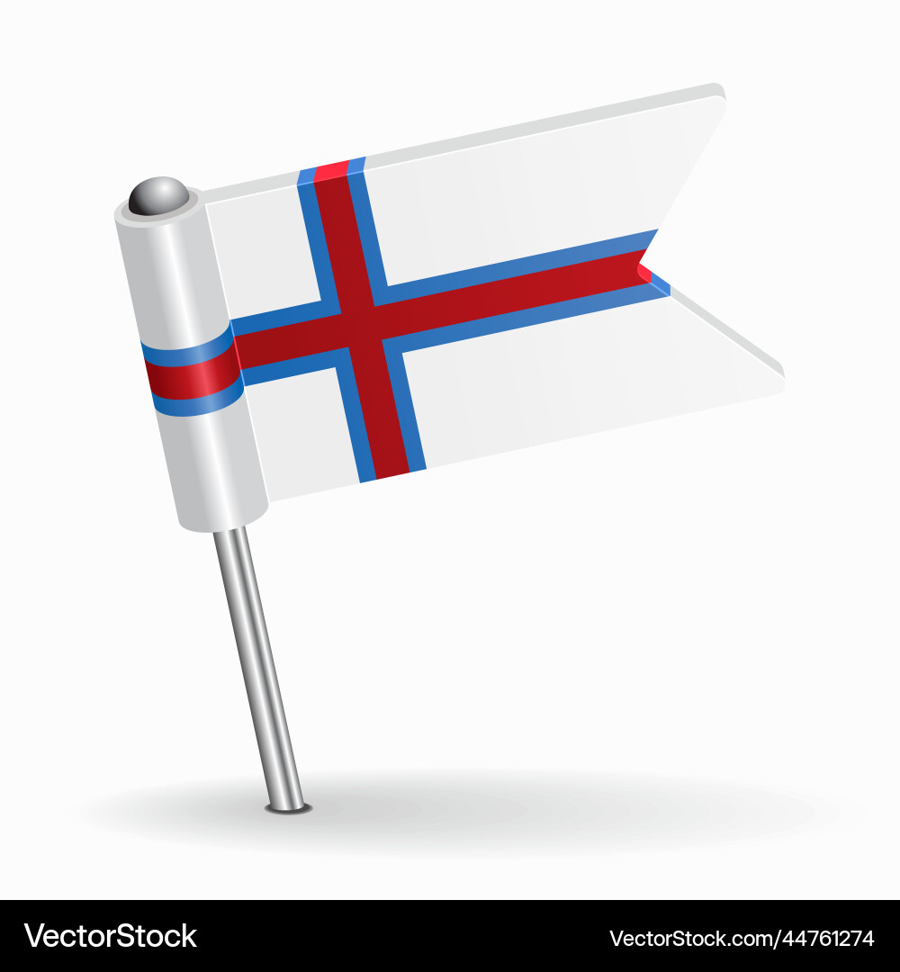 Faroe Islands Flag Pointer Vector Image