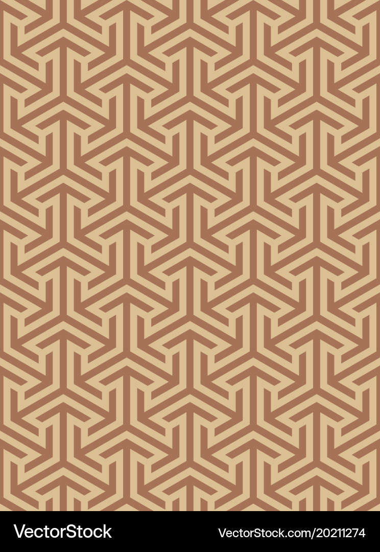 Geometric ornament based on a hexagonal grid vector image