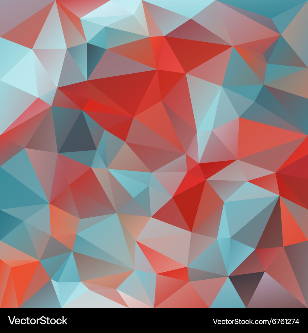 Geometric Red and Blue Triangular Pattern vector image