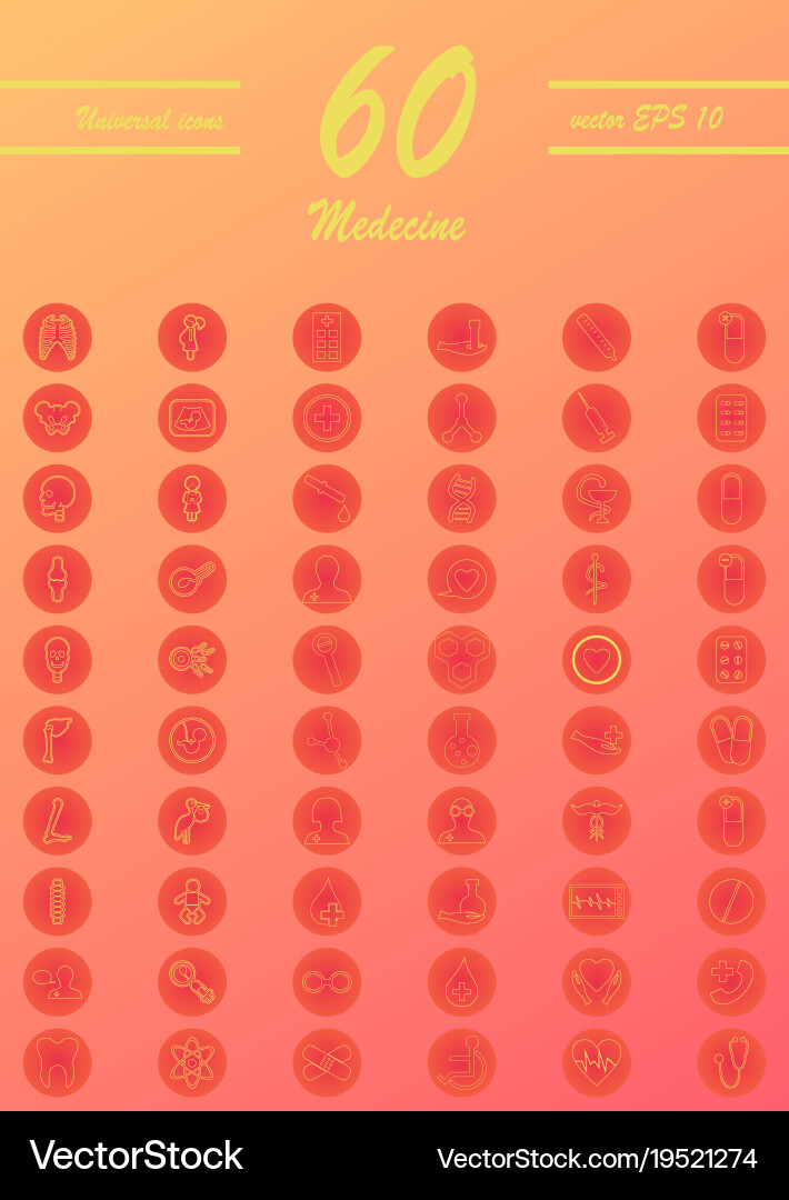 Medicine and health care thin icons set Vector Image