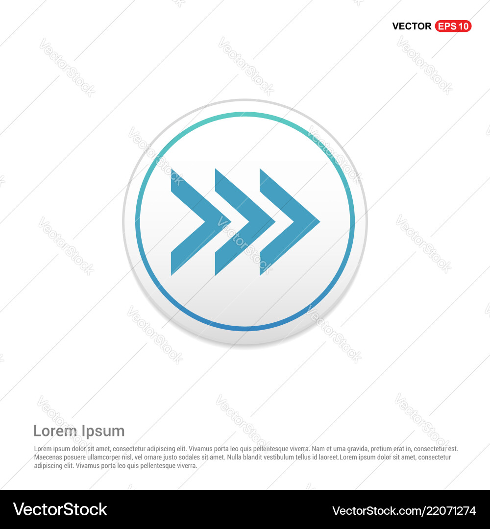 Next arrow icon - white circle button Next arrow icon - white circle button Vector Image