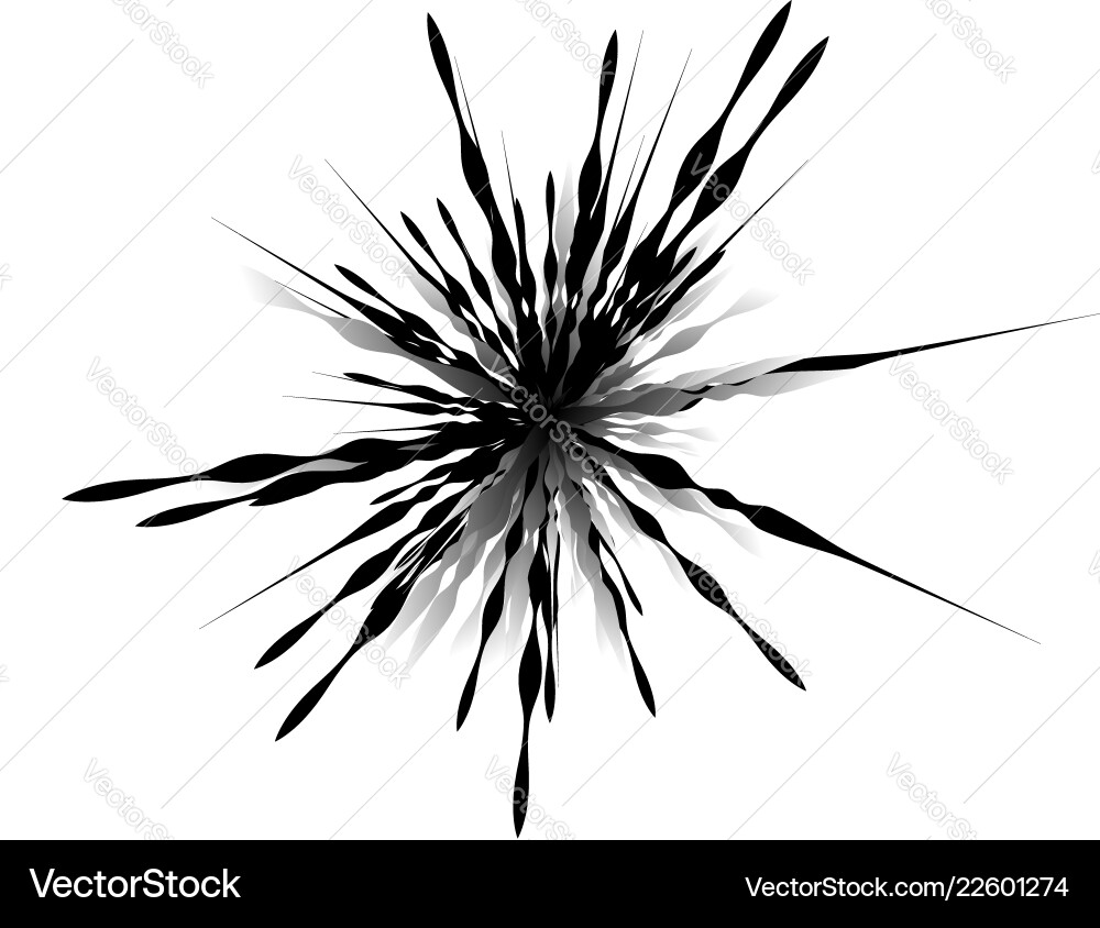 Random radial shape abstract geometric element Random radial shape abstract geometric element vector image