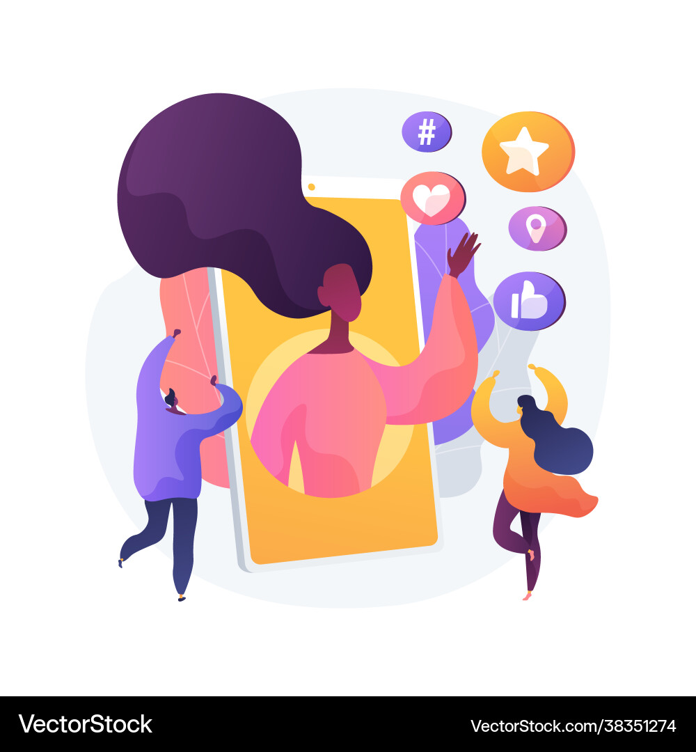 Social media star abstract concept Social media star abstract concept vector image