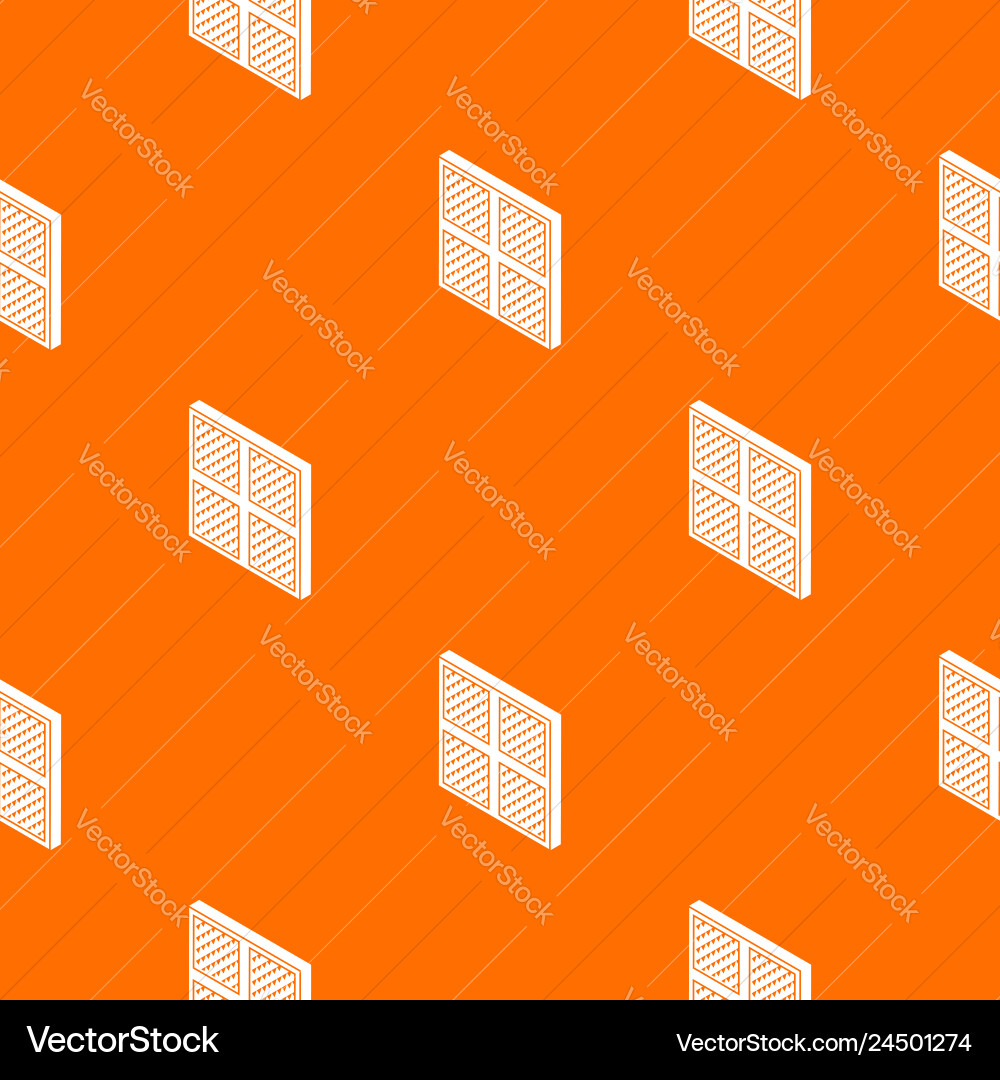 Square window frame pattern orange Vector Image
