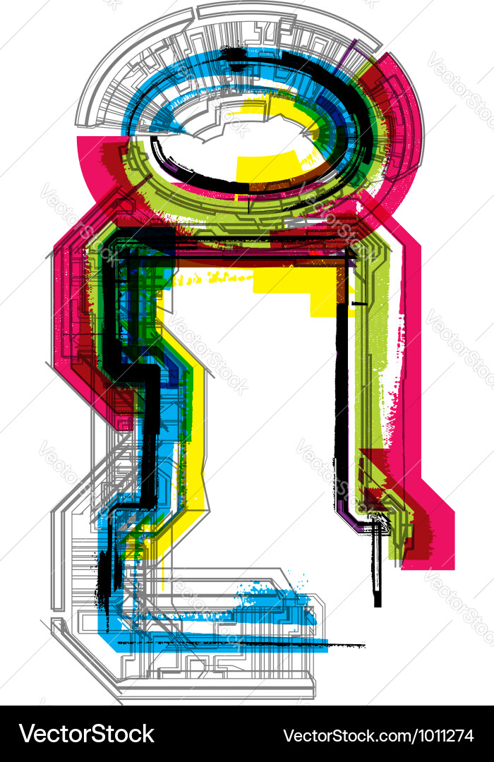 Technical Typography Layout vector image