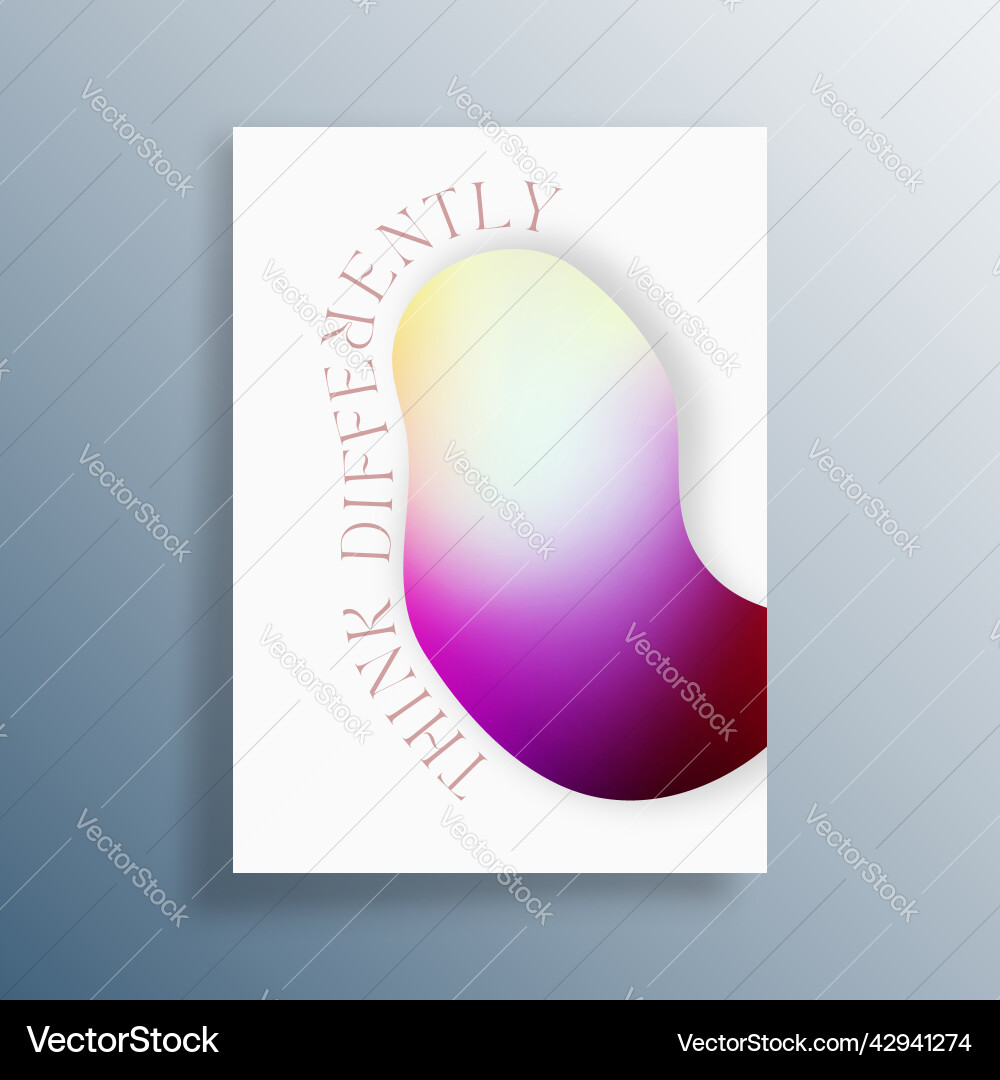 Think differently quote with gradient shape design Think differently quote with gradient shape design vector image