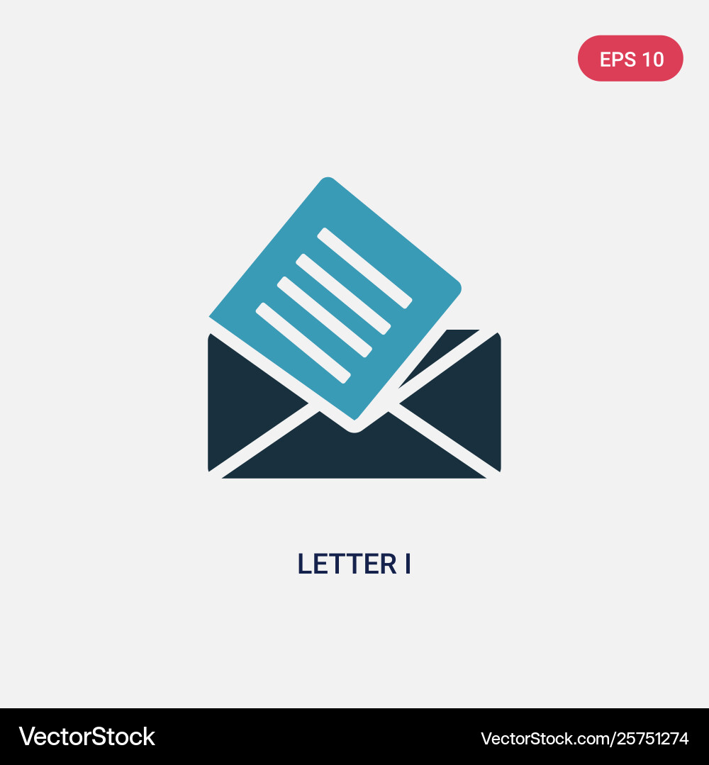 Two color letter i icon from user interface Two color letter i icon from user interface vector image
