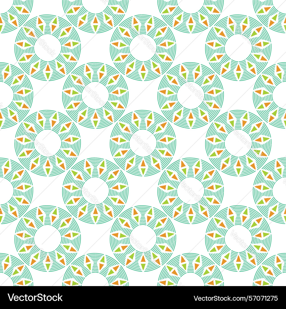 A colourful seamless circular line pattern design Vector Image
