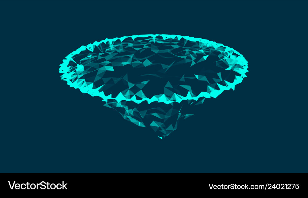 Abstract flat earth with polygons and are in space vector image