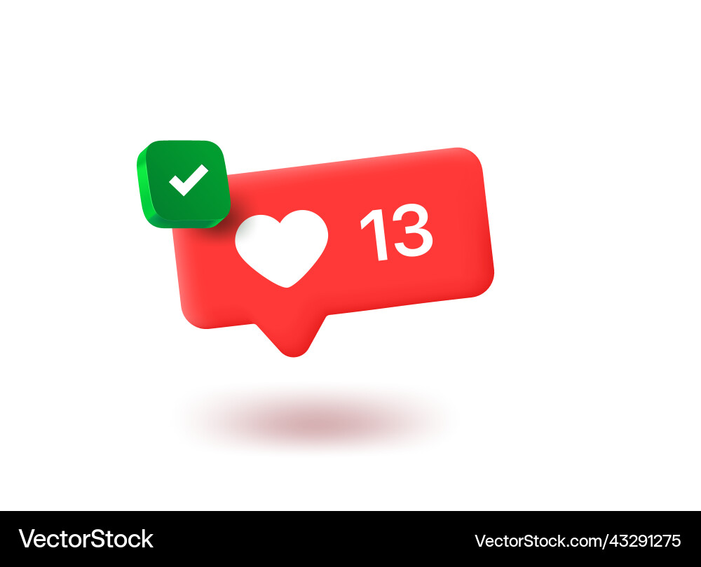 Button with heart icon checkmark pictogram vector image