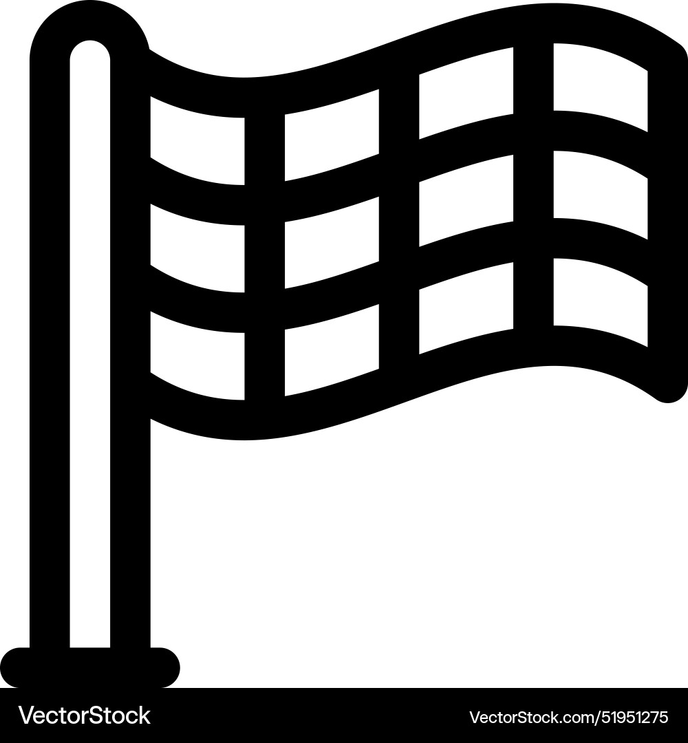 Checkered flag icon thin linear style design Checkered flag icon thin linear style design vector image