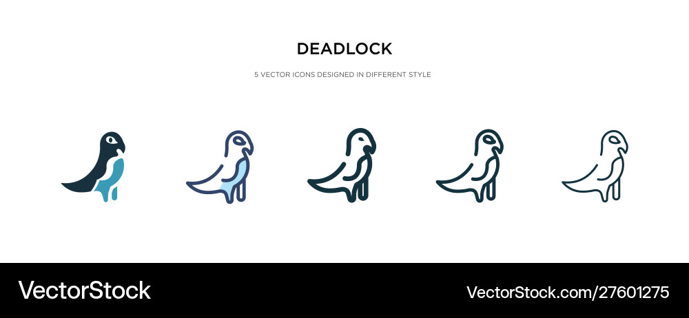 Deadlock icon in different style two colored Vector Image
