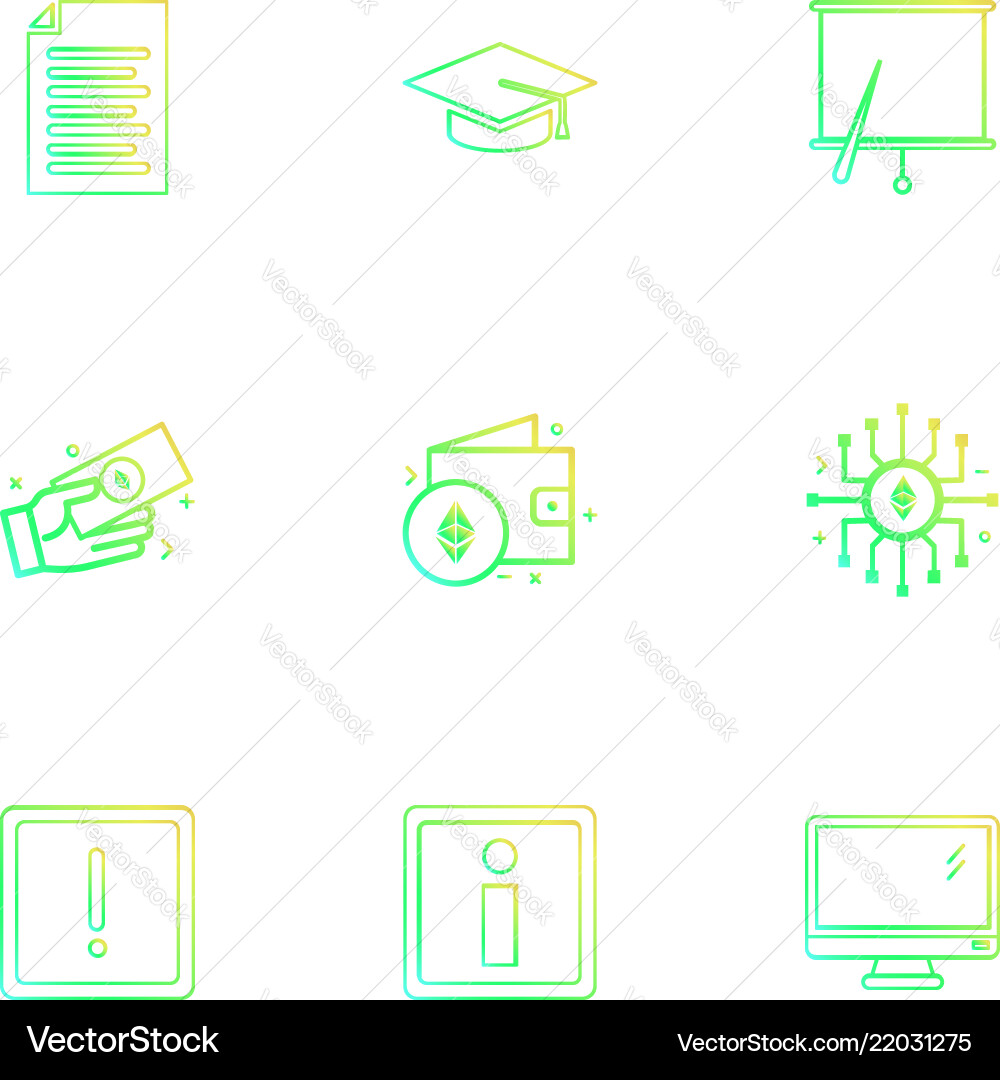 Document file convocation cap board chart Vector Image
