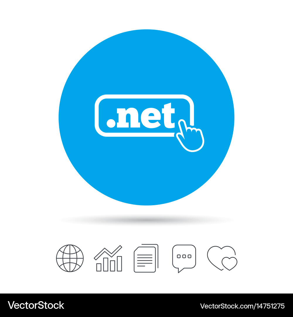 Domain net sign icon top-level internet Vector Image