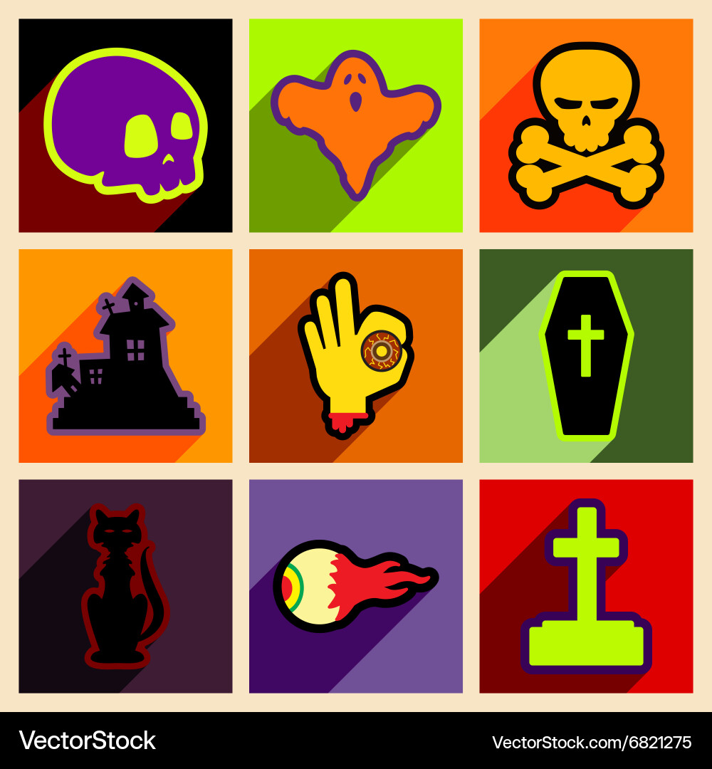 Flat with shadow concept and mobile application vector image