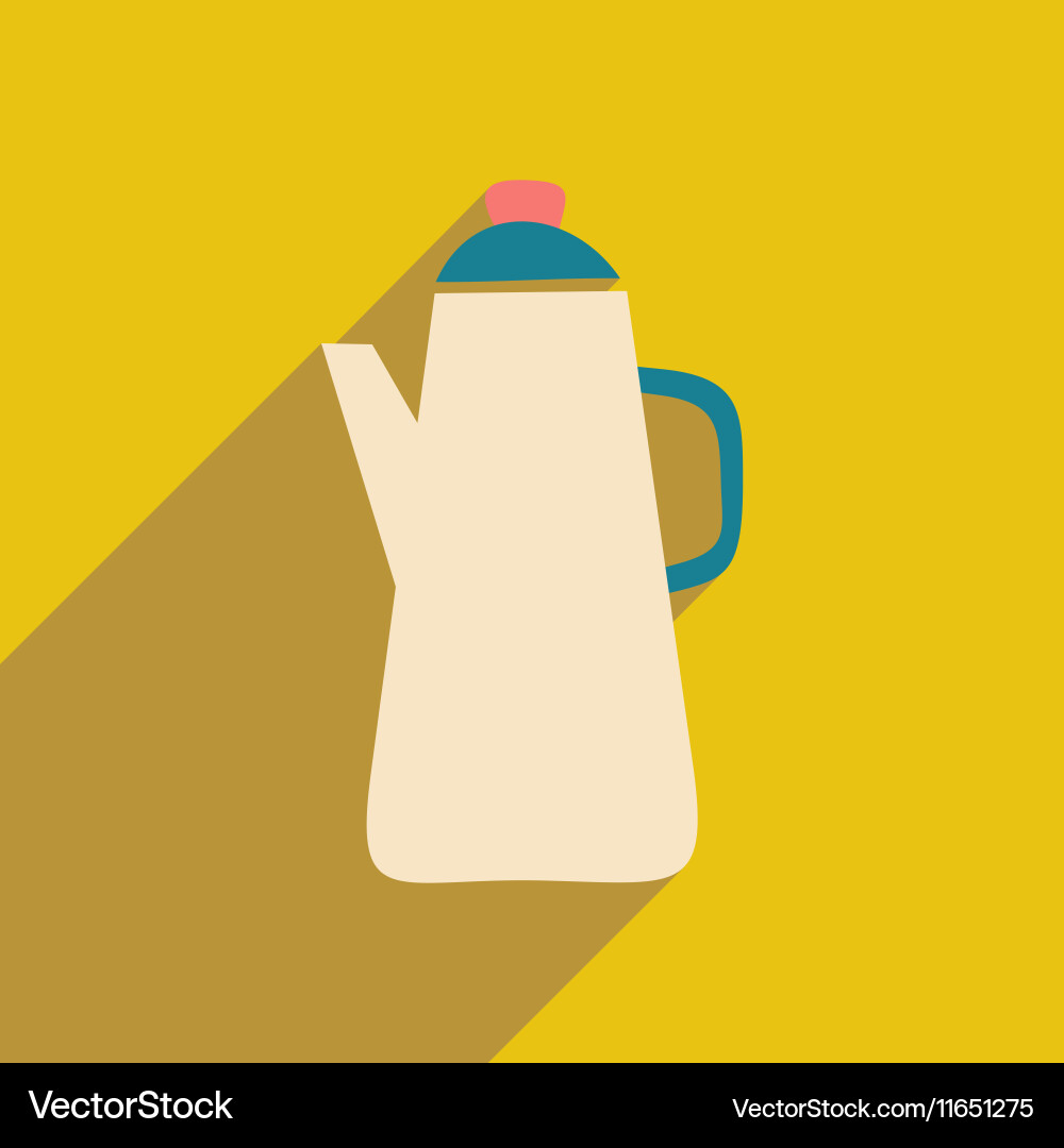 Flat with shadow icon and mobile application Vector Image