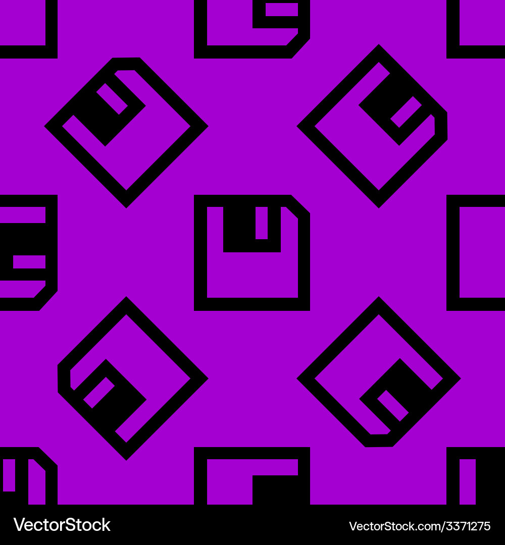 Floppy disk web icon flat design seamless pattern vector image