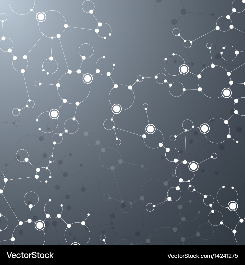Geometric pattern with connected lines and dots vector image