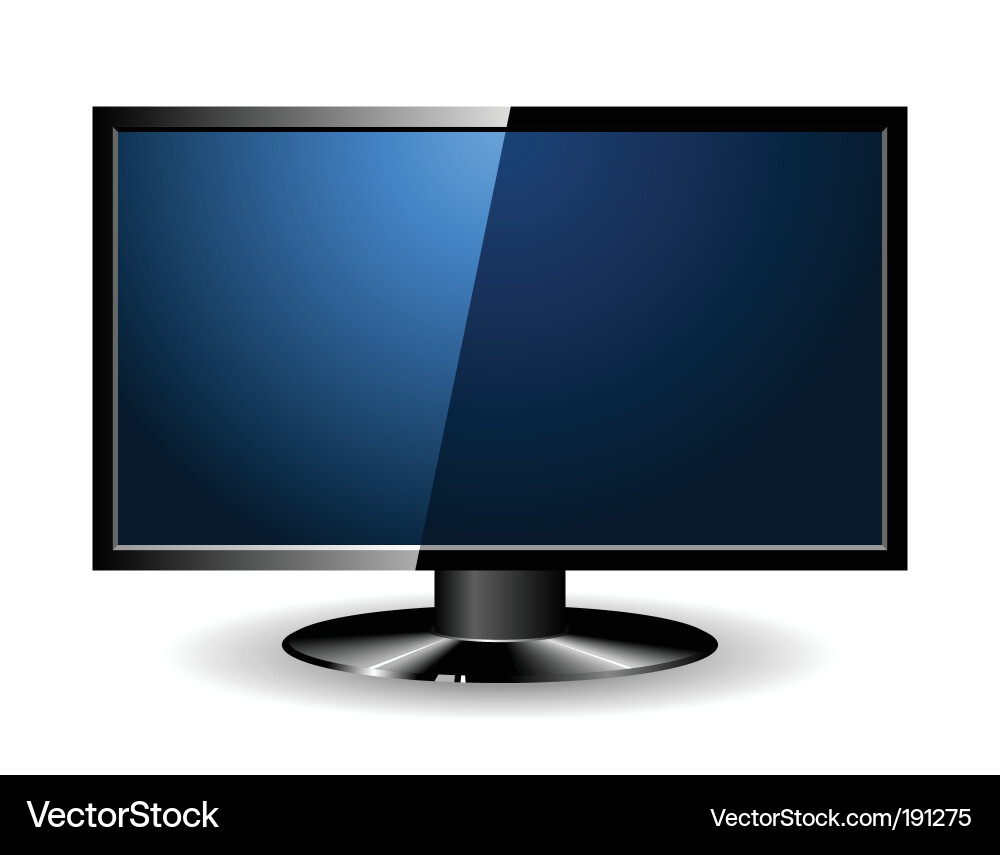 LED Monitor Display vector image