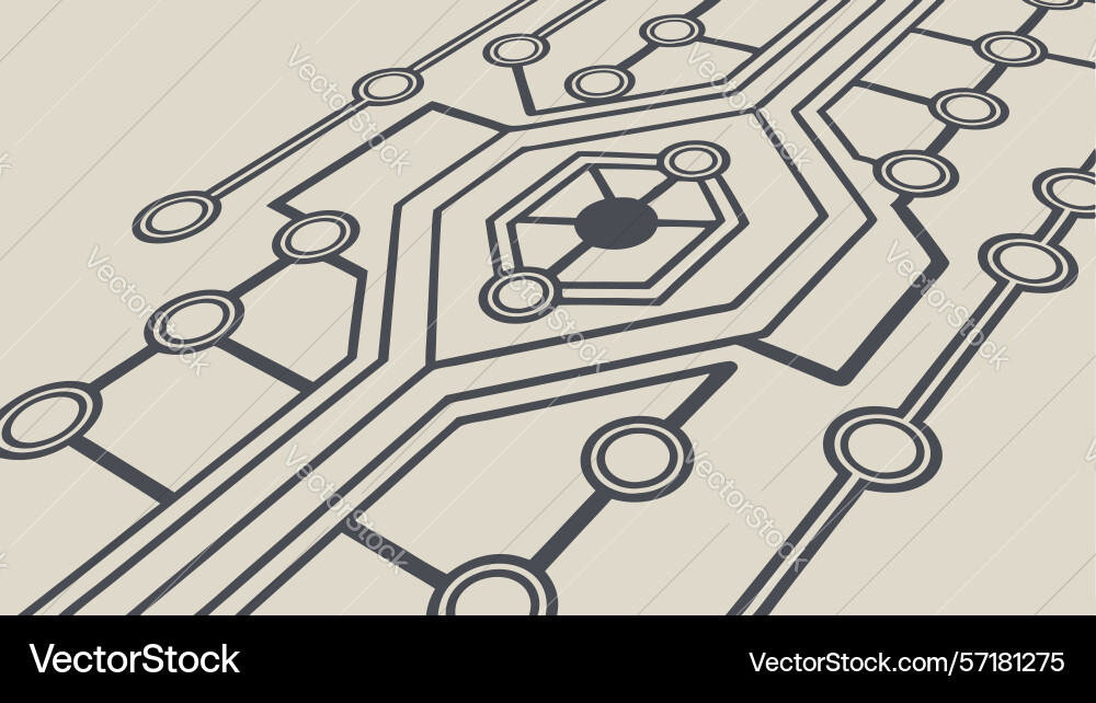 Modern circuit board pattern background for tech vector image